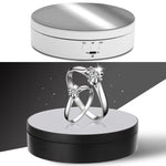 Specchio da 13,8 cm stile USB ricarica intelligente giradischi girevole a 360 gradi espositore puntelli per riprese video giradischi per fotografia, carico 3 kg, 13.8cm Mirror/Powered by USB(W)