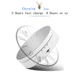 Specchio da 13,8 cm stile USB ricarica intelligente giradischi girevole a 360 gradi espositore puntelli per riprese video giradischi per fotografia, carico 3 kg, 13.8cm Mirror/Powered by USB(W)