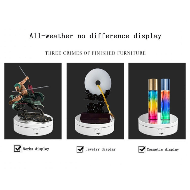 Specchio da 13,8 cm stile USB ricarica intelligente giradischi girevole a 360 gradi espositore puntelli per riprese video giradischi per fotografia, carico 3 kg, 13.8cm Mirror/Powered by USB(W)