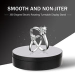 Specchio da 13,8 cm stile USB ricarica intelligente giradischi girevole a 360 gradi espositore puntelli per riprese video giradischi per fotografia, carico 3 kg, 13.8cm Mirror/Powered by USB(W)
