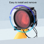 RUIGPRO per GoPro HERO8 Professional 58mm Colore Custodia per immersione Filtro per obiettivo + Custodia per immersione Custodia impermeabile con Anello adattatore per filtro e Copriobiettivo
