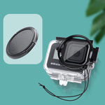 RUIGPRO per GoPro HERO8 Anello adattatore filtro 58 mm + custodia impermeabile con copriobiettivo