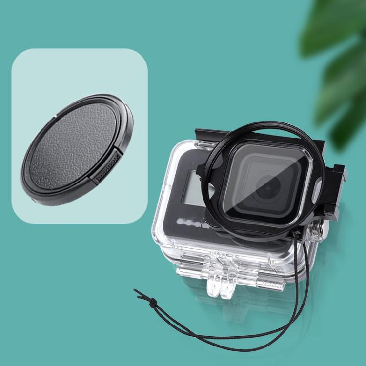 RUIGPRO per GoPro HERO8 Anello adattatore filtro 58 mm + custodia impermeabile con copriobiettivo