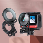 Copertura protettiva in vetro per protezione obiettivo per fotocamera panoramica Insta360one R con cornice, For Insta360 One R
