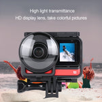 Copertura protettiva in vetro per protezione obiettivo per fotocamera panoramica Insta360one R con cornice, For Insta360 One R