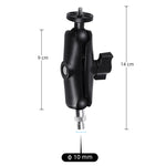 Supporto fisso per moto con biella M10 da 9 cm con adattatore per treppiede e vite per GoPro Hero11 Nero / HERO10 Nero /9 Nero /8 Nero /7 /6 /5 /5 Sessione /4 Sessione /4 /3+ /3 /2 /1,DJI Osmo Action e altre action camera, M10 9cm Connecting Rod Holder