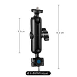 Biella da 9 cm Testa a sfera da 20 mm Supporto fisso per specchietto retrovisore per moto con adattatore per treppiede e vite per GoPro Hero11 Nero / HERO10 Nero /9 Nero /8 Nero /7 /6 /5 /5 Sessione /4 Sessione /4 /3+ /3 /2/1, DJI Osmo Action e altre a...