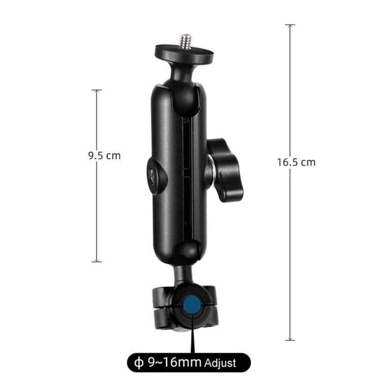 Biella da 9 cm Testa a sfera da 20 mm Supporto fisso per specchietto retrovisore per moto con adattatore per treppiede e vite per GoPro Hero11 Nero / HERO10 Nero /9 Nero /8 Nero /7 /6 /5 /5 Sessione /4 Sessione /4 /3+ /3 /2/1, DJI Osmo Action e altre a...