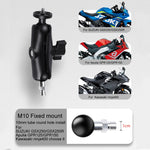 Supporto fisso per specchietto retrovisore moto con testa a sfera da 25 mm con 2 tipi di bulloni a U per GoPro Hero11 Black / HERO10 Black /9 Black /8 Black /7 /6 /5 /5 Session /4 Session /4 /3+ /3 /2/1, DJI Osmo Action e altre action camera           ...