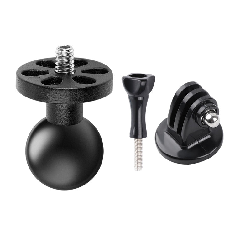 Supporto fisso per moto con testa a sfera da 25 mm e vite da 1/4 di pollice con adattatore per treppiede e vite per GoPro Hero11 Nero / HERO10 Nero /9 Nero /8 Nero /7 /6 /5 /5 Sessione /4 Sessione /4 /3+ /3 /2/1, DJI Osmo Action e altre action camera  ...