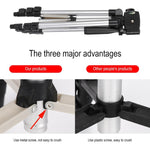 3120 Treppiede per trasmissione dal vivo Gambe pieghevoli a 4 sezioni Supporto per treppiede in lega di alluminio con testa tridimensionale a forma di U per DSLR e fotocamera digitale, altezza regolabile: 34-103 cm, 3120 Silver, 3120 Black