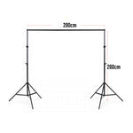 Kit di staffe trasversali per fondale per supporto per sfondo per studio fotografico 200x200 cm, 200x200cm