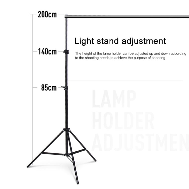 Kit di staffe trasversali per fondale per supporto per sfondo per studio fotografico 200x200 cm, 200x200cm