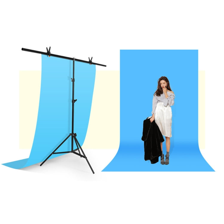 Kit di staffe trasversali per fondale, supporto per fondale per studio fotografico a forma di T da 200x200 cm con clip, senza fondale, 200x200cm