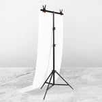 Kit di staffe trasversali per fondale, supporto per fondale per studio fotografico a forma di T, 70 x 200 cm, con clip, senza fondale, 70x200cm