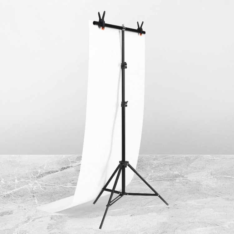 Kit di staffe trasversali per fondale, supporto per fondale per studio fotografico a forma di T, 70 x 200 cm, con clip, senza fondale, 70x200cm