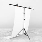 Kit di staffe trasversali per fondale, supporto per fondale per studio fotografico a forma di T da 150x200 cm con clip, senza fondale, 150x200cm