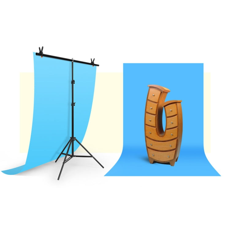 Kit di staffe trasversali per fondale, supporto per fondale per studio fotografico a forma di T da 150x200 cm con clip, senza fondale, 150x200cm