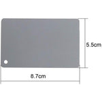 Scheda bilanciamento grigio bianco nero 3 in 1 / Scheda grigio digitale con cinturino, funziona con qualsiasi fotocamera digitale, formato file: RAW e JPEG, dimensioni: 8,7 x 5,5 cm, Size: 8.7cm x 5.5cm