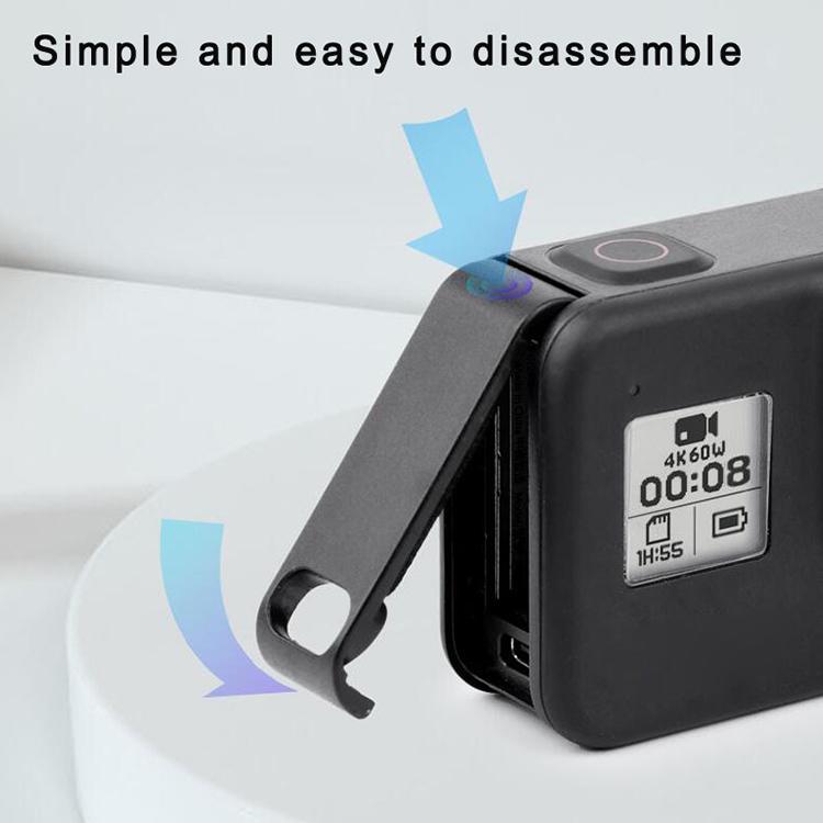 Copertura laterale di ricambio per batteria ricaricabile per fotocamera sportiva per GoPro HERO8, For GoPro HERO8
