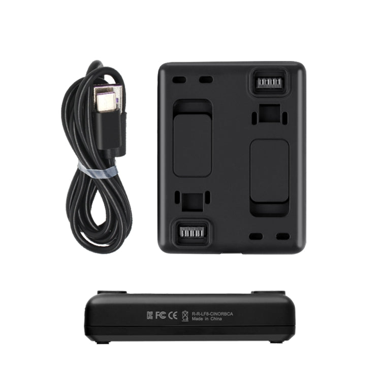 R-R-LF8-CINOR8CA Per Insta360 ONE R 4K Fotocamera Panoramica Caricabatterie Ricarica Rapida Doppia Interfaccia di Ricarica Base di Ricarica, Batteries Charger