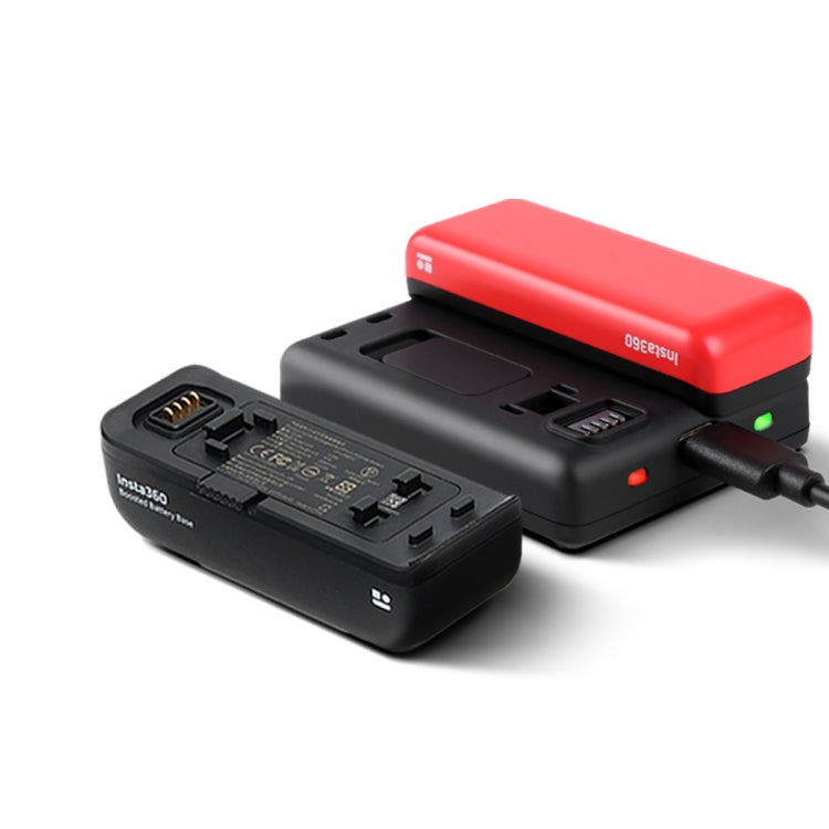 R-R-LF8-CINOR8CA Per Insta360 ONE R 4K Fotocamera Panoramica Caricabatterie Ricarica Rapida Doppia Interfaccia di Ricarica Base di Ricarica, Batteries Charger
