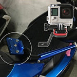 Supporto per staffa fissa stent per specchietto retrovisore moto CNC in lega di alluminio per GoPro HERO11 Black/HERO10 Black/HERO9 Black/HERO8 Black/7/6/5/5 Session/4/3+/3/2/1, DJI Osmo Action, Xiaomi Xiaoyi, fotocamera SJCAM