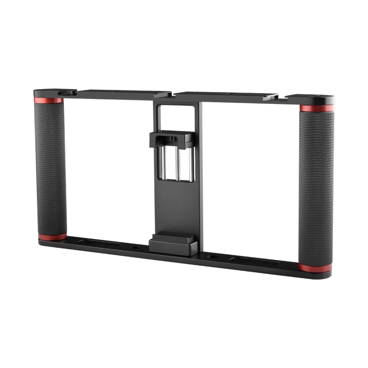 YELANGU PC05 YLG0909B Vlogging Trasmissione in diretta Smartphone Gabbia metallica Video Rig Produzione cinematografica Maniglia stabilizzatrice Staffa per iPhone, Galaxy, Huawei, Xiaomi, HTC, LG, Google e altri smartphone, YLG0909B