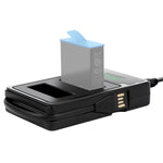 Caricabatterie doppio per schermo LCD con capacità di ricarica del display per GoPro HERO9 Black / HERO10 Black, Displays Charging Capacity