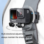 RUIGPRO Supporto per tracolla a sgancio rapido con rotazione a 360 gradi Supporto per zaino a spalla per GoPro Hero11 Nero / HERO10 Nero /9 Nero /8 Nero /7 /6 /5 /5 Sessione /4 Sessione /4 /3+ /3 /2 /1, DJI OsmoAzione e altre action cam