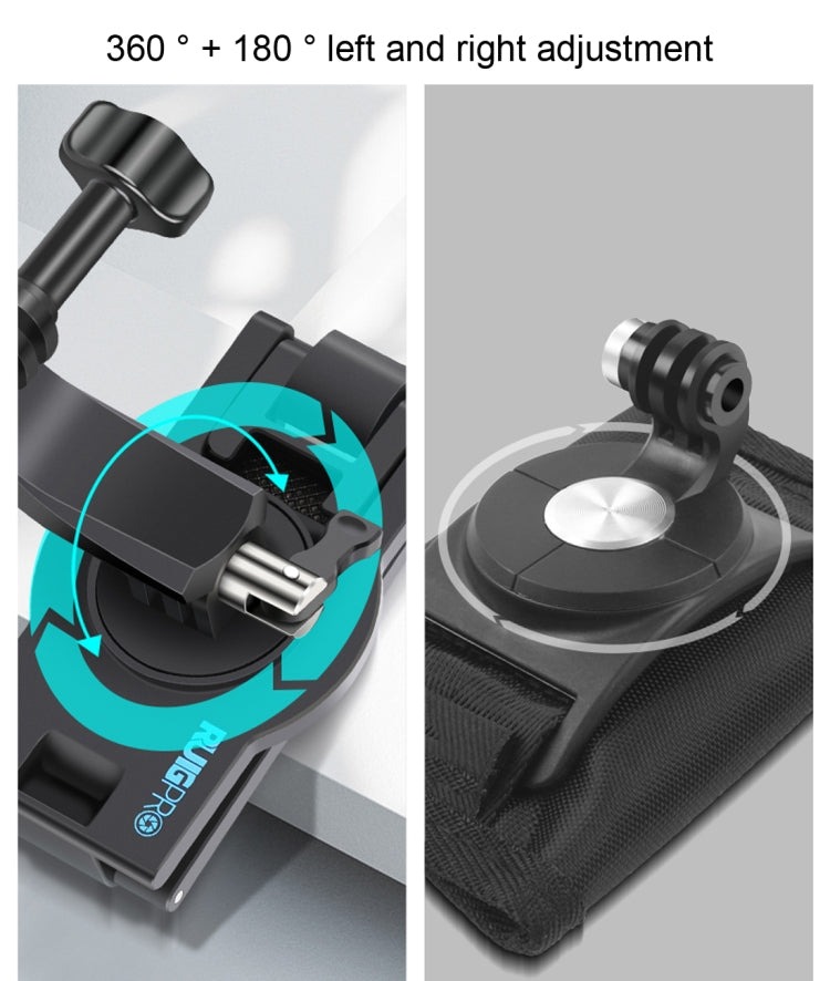 RUIGPRO Supporto per tracolla a sgancio rapido con rotazione a 360 gradi Supporto per zaino a spalla per GoPro Hero11 Nero / HERO10 Nero /9 Nero /8 Nero /7 /6 /5 /5 Sessione /4 Sessione /4 /3+ /3 /2 /1, DJI OsmoAzione e altre action cam
