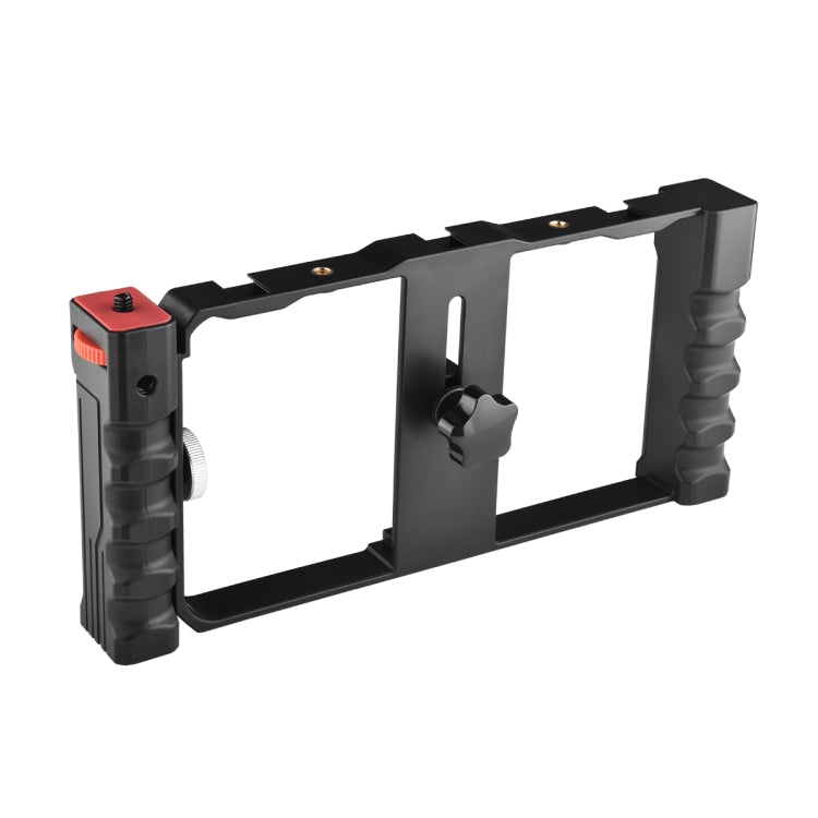 YELANGU PC02A Vlogging Trasmissione dal vivo Gabbia in plastica Video Rig Staffa stabilizzatrice per produzione cinematografica per iPhone, Galaxy, Huawei, Xiaomi, HTC, LG, Google e altri smartphone, PC02A