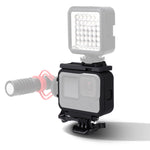 Per GoPro HERO10 Black / HERO9 Black Custodia protettiva con montaggio su telaio in plastica con fibbia di base e vite lunga, Plastic Frame