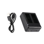 Caricabatterie USB per doppia batteria con cavo e indicatore luminoso per GoPro HERO9 Black / HERO10 Black, For GoPro HERO9 Black