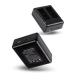 Caricabatterie USB per doppia batteria con cavo e indicatore luminoso per GoPro HERO9 Black / HERO10 Black, For GoPro HERO9 Black