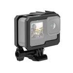 Per GoPro HERO10 Black / HERO9 Black Custodia protettiva per montaggio su telaio con bordo in plastica ABS con fibbia di montaggio di base e vite, ABS Plastic Border Frame