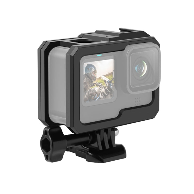 Per GoPro HERO10 Black / HERO9 Black Custodia protettiva per montaggio su telaio con bordo in plastica ABS con fibbia di montaggio di base e vite, ABS Plastic Border Frame