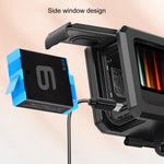 Per GoPro HERO10 Black / HERO9 Black Custodia protettiva per montaggio su telaio con bordo in plastica ABS con fibbia di montaggio di base e vite, ABS Plastic Border Frame