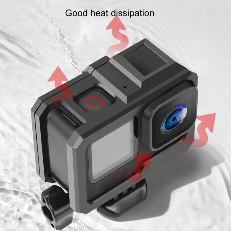 Per GoPro HERO10 Black / HERO9 Black Custodia protettiva per montaggio su telaio con bordo in plastica ABS con fibbia di montaggio di base e vite, ABS Plastic Border Frame