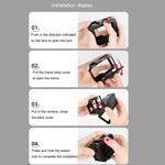 Per GoPro HERO10 Black / HERO9 Black Custodia protettiva per montaggio su telaio con bordo in plastica ABS con fibbia di montaggio di base e vite, ABS Plastic Border Frame