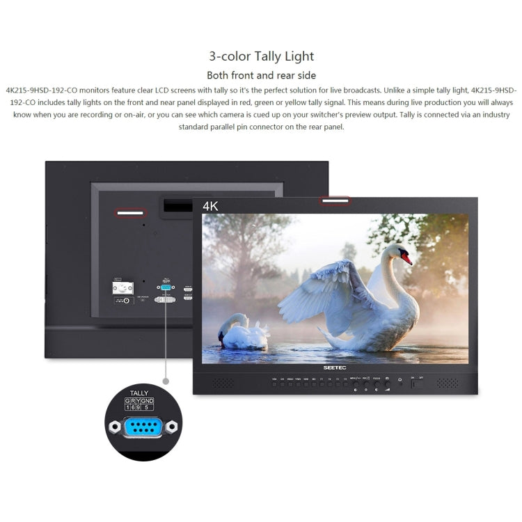 SEETEC 4K215-9HSD-CO 1920x1080 Monitor da campo per telecamera Director Box Full HD SDI/HDMI da 21,5 pollici, 4K215-9HSD-CO