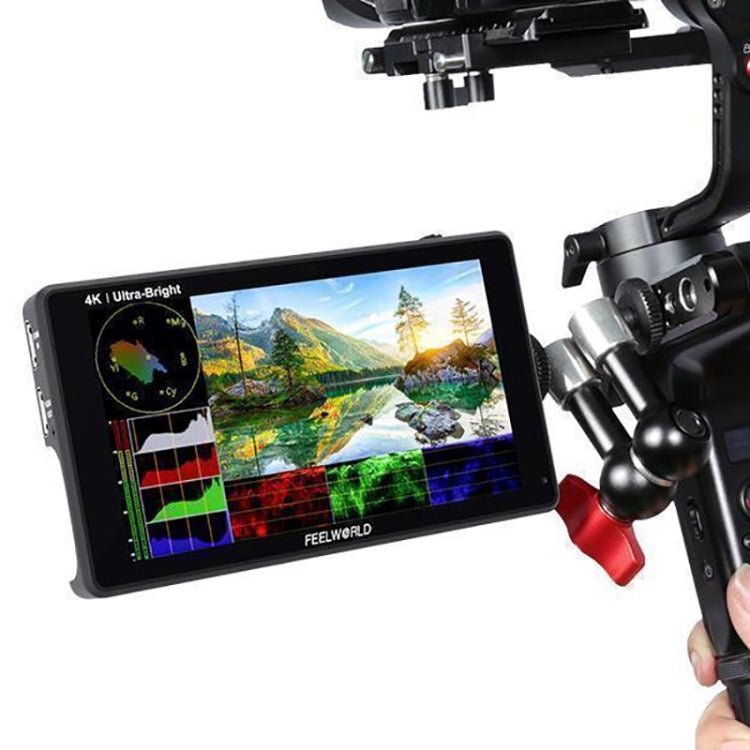 FEELWORLD LUT6 1920x1080 2600 nit Schermo IPS da 6 pollici Monitor da campo con fotocamera HDMI 4K Touch Control, LUT6