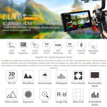 FEELWORLD LUT6 1920x1080 2600 nit Schermo IPS da 6 pollici Monitor da campo con fotocamera HDMI 4K Touch Control, LUT6
