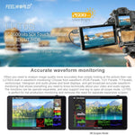 FEELWORLD LUT6S 1920x1080 2600 nit Schermo IPS da 6 pollici HDMI Touch Screen 4K SDI Monitor da campo per fotocamera HDI, LUT6S
