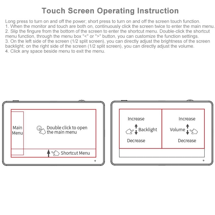 FEELWORLD LUT6S 1920x1080 2600 nit Schermo IPS da 6 pollici HDMI Touch Screen 4K SDI Monitor da campo per fotocamera HDI, LUT6S