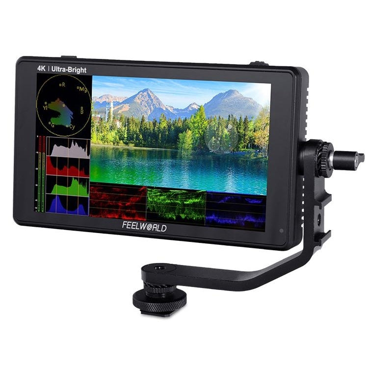 FEELWORLD LUT6S 1920x1080 2600 nit Schermo IPS da 6 pollici HDMI Touch Screen 4K SDI Monitor da campo per fotocamera HDI, LUT6S