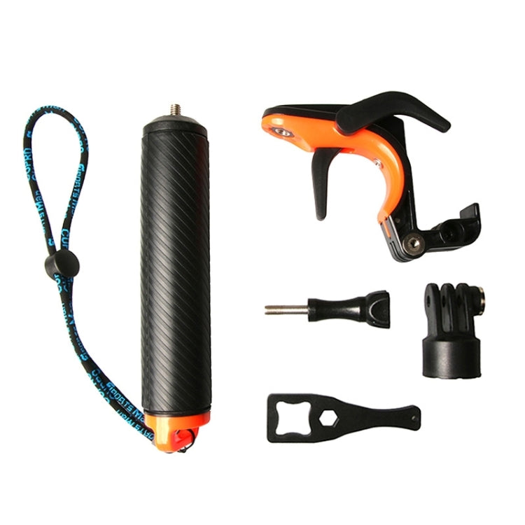 Grilletto dell'otturatore + Asta di galleggiamento per immersione con impugnatura galleggiante con cinturino regolabile anti-smarrimento, vite e chiave per GoPro HERO7 /6 Nero /5 Nero, Shutter Trigger