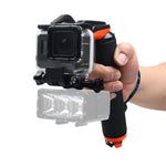 Grilletto dell'otturatore + Asta di galleggiamento per immersione con impugnatura galleggiante con cinturino regolabile anti-smarrimento, vite e chiave per GoPro HERO7 /6 Nero /5 Nero, Shutter Trigger
