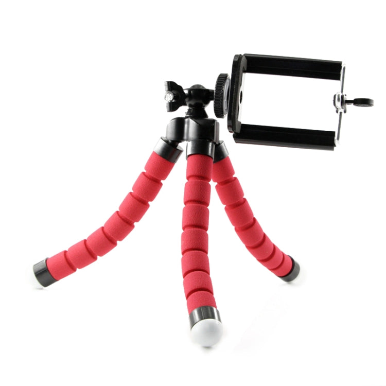 Mini Octopus Flexible Foam Tripod Stand with Phone Clamp and Remote Control