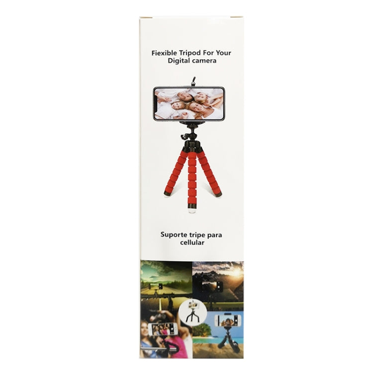 Mini Octopus Flexible Foam Tripod Stand with Phone Clamp and Remote Control